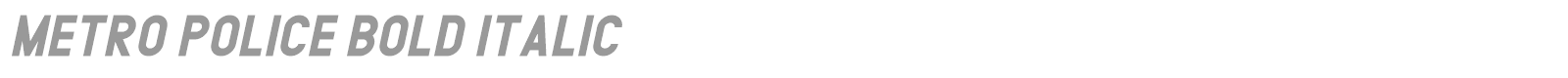 Metro Police font preview